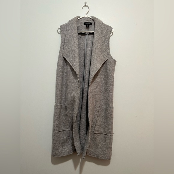Tahari Gray Wool Cardigan 07 - Picture 3 of 16
